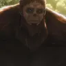 The Beast Titan standing above a smoky battlefield