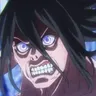The Founding Titan's skeletal form above the final battlefield